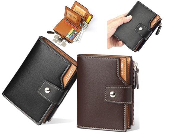 کیف پول و جاکارتی مردانه کوچک سانی ستی SUNICETY S3064 Men's Leather Short Wallet Card Holder